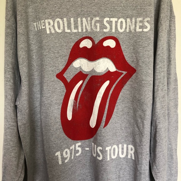 The Rolling Stones US Tour 1975 Long Sleeve T Shirt - Picture 2 of 4